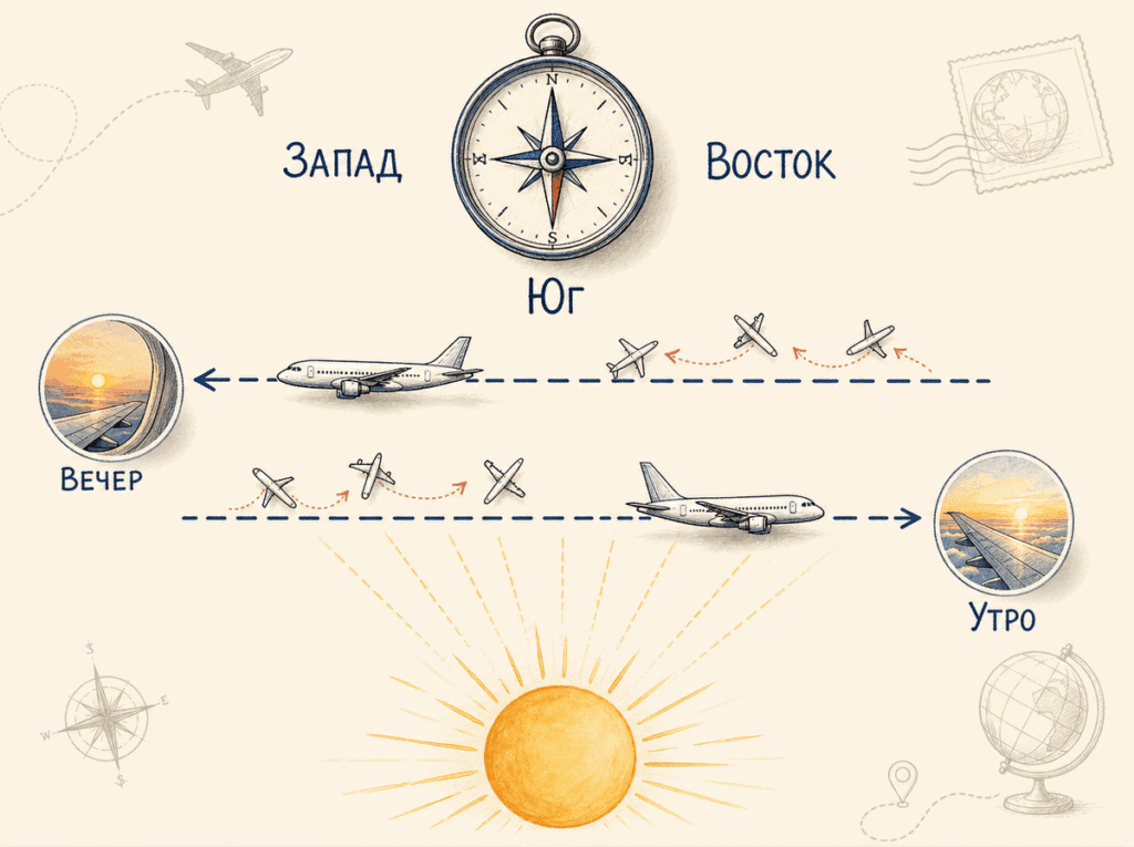 Как направление и время суток влияют на освещение борта