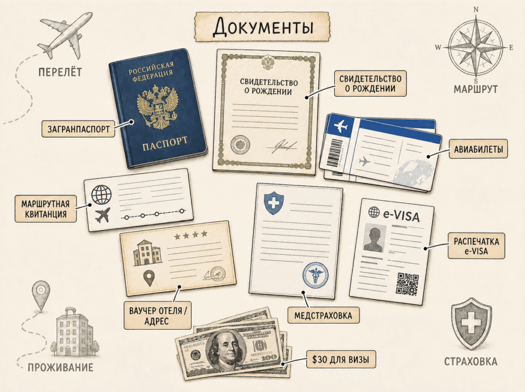 Загранпаспорт и подтверждения для въезда в Египет