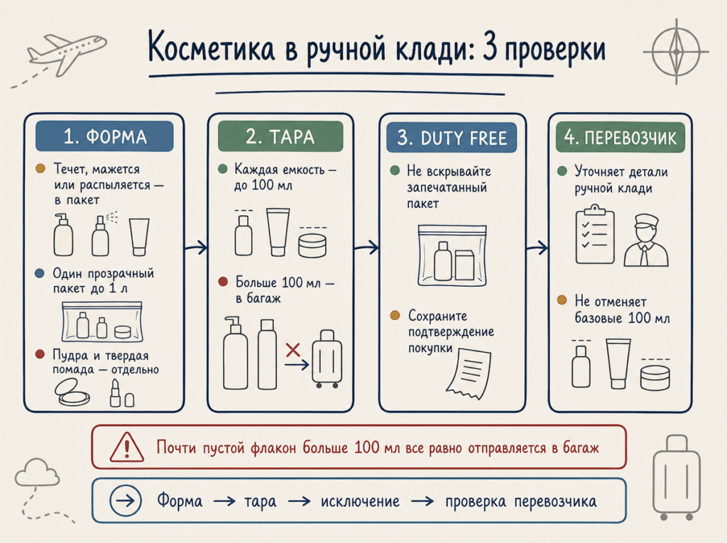 Порядок оценки формы флаконов, объема тары, товаров из магазинов беспошлинной торговли duty free и правил перевозчика